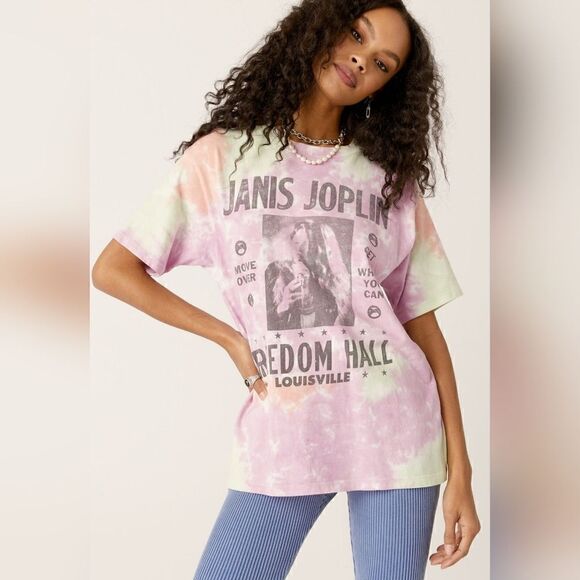 Daydreamer LA Janis Joplin Freedom Hall Tie Dye Weekend Tee Size Extra Small NWT - Picture 6 of 9